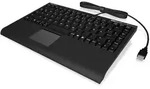 KEYSONIC Tastatur, Mini, Touchpad, SoftSkin, USB, US Softskin, USB