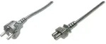 DIGITUS Netzanschlusskabel, CEE 7/7 (Typ-F) - C5 St/Bu, 0,75m, H05VV-F3G 0.75qmm, sw