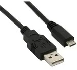 INLINE Micro-USB 2,0 Kabel, USB-A Stecker an Micro-B Stecker, schwarz, 1,5m