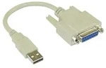 INLINE USB Adapter Kabel, USB Stecker A auf 15pol Buchse