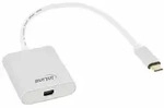 INLINE Monitor Konverter USB-C Stecker auf Diplayport-Mini Buchse silber