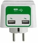 APC SurgeArrest Essential 1-fach &Uuml;berspannungsschutz 2x USB mit USB-A Ladeports