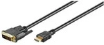 GOOBAY DVI-D/HDMI Kabel, vergoldet, 2 m, Schwarz - DVI-D-Stecker Single-Link (18+1
