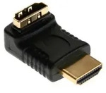 INLINE HDMI Adapter, Stecker / Buchse, gewinkelt oben, vergoldete Kontakte
