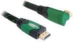 DELOCK HDMI Kabel gewinkelt, St/St, gr&uuml;n, 1m