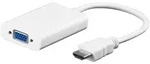 GOOBAY HDMI/VGA Adapter, vernickelt, Wei&szlig;, 0.1 m - HDMI-Stecker (Typ A) - VGA-Buchse
