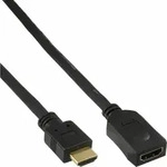 INLINE HDMI Verl&auml;ngerung, Stecker/Buchse, schwarz, 7,5m vergoldete Kontakte