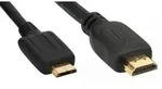 INLINE HDMI Mini Kabel, HDMI-A St/HDMI-C St, schwarz, 2m, verg., Kontakte