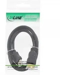 INLINE HDMI Mini Kabel, HDMI-A St/HDMI-C St, schwarz, 1.5m, verg. Kontakte