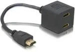 DELOCK HDMI Adapter 1x St > 2x Bu 0.20m