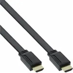 INLINE HDMI Flachkabel, St/St, schwarz, 2m, HDMI-High Speed mit Ethernet