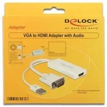 DELOCK Adapter VGA+USB St/HDMI Bu mit Audio, wei&szlig;