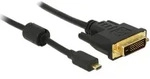 DELOCK HDMI Kabel Micro-D Stecker / DVI 24+1 Stecker, 2m