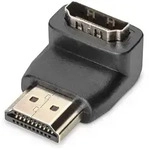 DIGITUS HDMI Adapter, Typ A, 90&oslash; angled St/Bu, Ultra HD 60p, sw, gold