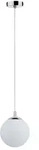 PAULMANN Globe Pendelleuchte IP44 max 20W E27 Satin/Chrom 230V Glas/Metall