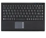 KEYSONIC Tastatur, Mini, Smart-Touchpad, SoftSkin, Schwarz, USB, UK layout