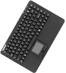 KEYSONIC Industrietastatur, Silikonummantelung, Touchpad, 2 Maustasten, USB,