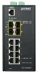 PLANET IGS Industrial Railmount Gigabit Managed Switch, 8x RJ-45, 4x SFP