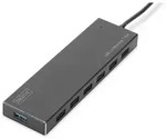 DIGITUS USB 3.0 Hub, 7-port Inkl. 5V/3,5A Netzteil, Aluminium Geh&auml;use