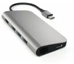SATECHI Type-C Multi-Port 4K, Ethernet Hub V2, space grau
