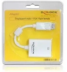 DELOCK Adapter Displayport-St > VGA-Bu weiss, 0.12m