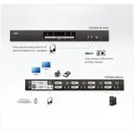 ATEN CS1644 KVM Switch Dual-View [DVI, USB, Audio, 4 Ports]