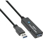 INLINE USB 3,0 Aktiv-Verl&auml;ngerung, Stecker A an Buchse A, schwarz, 15m