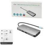 I-TEC USB-C Metal Nano Dock 2x DP 1x HDMI 1x GLAN 1x Audio/M
