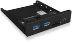 ICY BOX Frontpanel f&uuml;&uuml;r 3,5" Schacht, 2x USB Type-A, 1x Type-C, SD/MicroSD