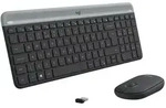 LOGITECH MK470 Slim Wireless Keyboard and Mouse Combo grau, USB, DE