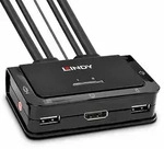 LINDY 2 Port DisplayPort 1.2, USB 2.0 & Audio Cable KVM Switch