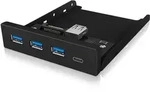 ICY BOX Frontpanel f&uuml;r 3,5" Schacht, 3x USB 3.0 Type-A + 1x Type-C