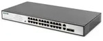 DIGITUS Fast Ethernet PoE Switch 24-port PoE + 2 Combo, 370W PoE Budget