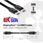 CLUB 3D DisplayPort 1.4 HBR3 8K60Hz Kabel, St/St, 2m