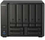 QNAP 9-bay NAS AMD Ryzen V1500B 32GB DDR4 SODIMM 5x6,35cm 2,5Zoll/8,89cm 3,5Zoll SATA