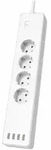 HAMA WLAN-Steckdosenleiste 4-fach, einzeln schaltbar, &Uuml;berlastschutz, 4-fach USB