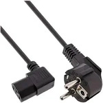 INLINE Netzkabel, Schutzkontakt gew, auf Kaltger&auml;test, C13 rechts abgew,, 0,3m