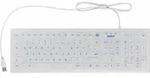 KEYSONIC Industrietastatur, USB, Beleuchtet, Silikon, wei&szlig;, Wasser und Staub