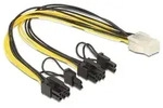 DELOCK 6-Pin PCIe zu 2x 8-Pin PCIe Adapter 30cm