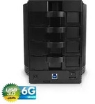 FANTEC SQ-35U3e-6G USB 3.0 eSATA 4x8,89cm HDD Gehaeuse