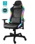 DELTACO Gaming Stuhl, schwarz incl. RGB Beleuchtung