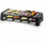 DOMO DO9190G Steingrill Raclette, 8 Pf&auml;nnchen, 1200W