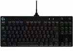 LOGITECH G Pro Gaming Keyboard, TKL, GX-BLUE, schwarz, USB, NO