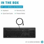 HP 125 kabelgebundene Tastatur, schwarz, USB, DE