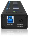 ICY BOX USB 3.0 Hub, 10 Port, 10x USB 3.0 Typ A Anschl&uuml;sse f&uuml;&uuml;r Laufwerke, 1x USB