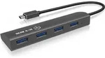 ICY BOX USB Type-C Hub, 4 Port, 1x Type-C zu 4x Type-A USB 3.0, Alu