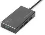 DIGITUS 4-Port-USB-Hub 4xUSB3.0 Alu schw.matt +NT +Kabel
