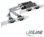 INLINE Schnittstellenkarte 4x Seriell 9-pol PCIe PCI-Express