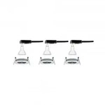 PAULMANN EBL Set Nova rund starr LED IP44 3x6,5W 2700K 230V GU10 51mm Alu ged/Alu