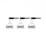 PAULMANN EBL Set Nova eckig schw LED 3-stepdim 3x6,5W 230V GU10 51mm Alu ged/Alu
